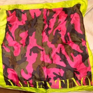 Valentino Pink and Green Camouflage Pillows
